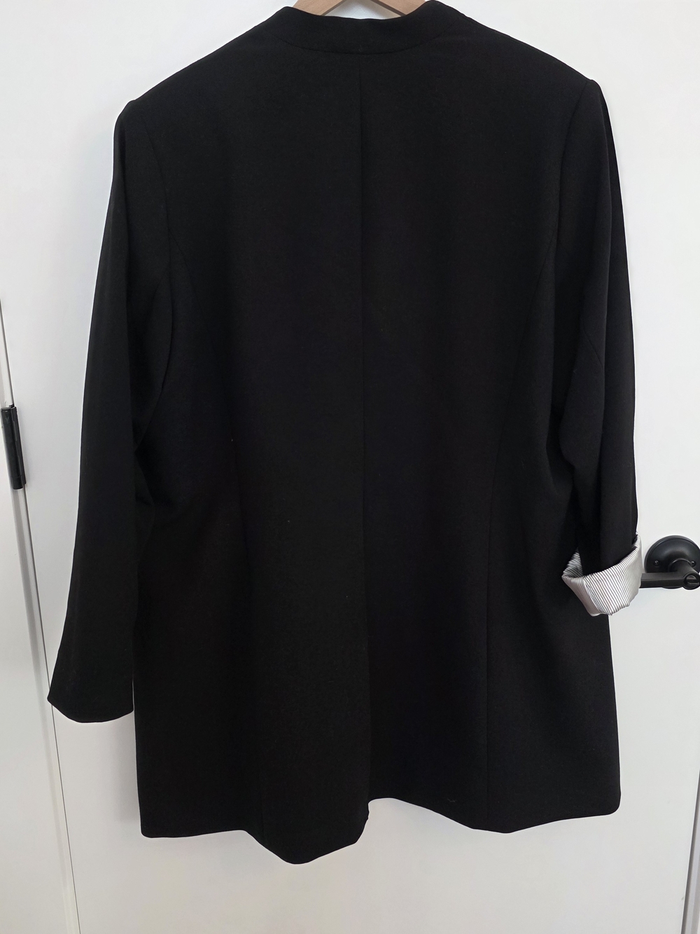 Calvin Klein Black Longline Open-Front BLAZER / JACKET - Picture 9 of 15